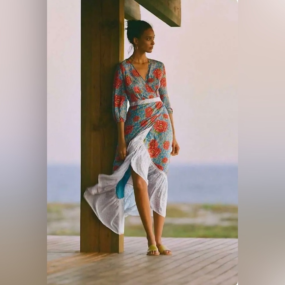 FARM Rio Suzanne Floral Wrap Dress